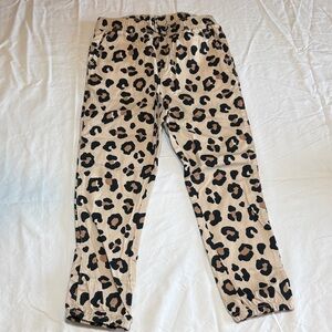 The Children's Place Beige and Black Leopard Print Jogger Pants